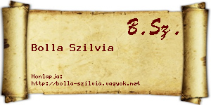Bolla Szilvia névjegykártya