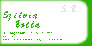 szilvia bolla business card